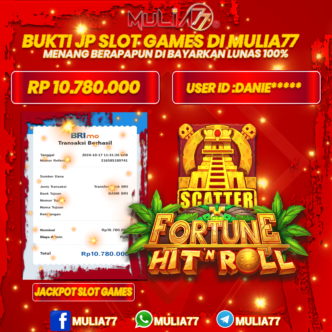 Menang Jackpot Slot Online Gacor MULIA77 Resmi Rp 10.780.000